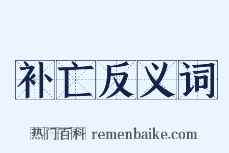补亡反义词是什么意思的图片